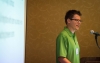 Daniel Jarrett, a data scientist with Infinite Campus, gives a presentation on Persistence to Graduation 2.0 at a conference at the Lexington Convention Center. Photo by Bobby Ellis, June 6, 2016