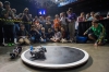 STLP contestants watch as LEGO robots battle at the STLP championships in Lexington. Photo by Bobby Ellis, April 22, 2016