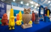 A 3-D printed owl sits on a table next to other 3-D printed figures at the World Maker and Inventor Expo at Boone County High School. Photo by Bobby Ellis, April 23, 2016