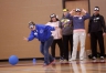 Lindsay Pritchett, a teacher for visually impaired students in Anderson County, learns how to play goalball during the Adaptive Sports and Curriculum for Physical Education professional development held at George Rogers Clark High School (Clark County).Photo by Amy Wallot, Feb. 25, 2015