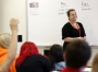 Sarah Webster, a senior at Northern Kentucky University, is a teaching candidate at Beechwood High School (Beechwood Independent). Photo by Amy Wallot, Feb. 19, 2014