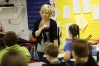 Belinda Brock teaches her 5th-grade class division at Bell Central School Center (Bell County). Photo by Amy Wallot, May 15, 2013