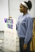 Maya Spalding displays a hallway poster she made with Erica Talbott during Joe Gutmann\'s law and government class at Central High School (Jefferson County). Photo by Amy Wallot, Jan. 31, 2012