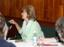 Lea Shewmaker, right, a teacher at Bloomfield Elementary School (Nelson County), watches and waits her turn to participate in an exercise on energy transfer during a session on an elementary STEM unit at the Kentucky Association for Environmental Education Conference at Jenny Wiley State Resort Park. Photo by Mike Marsee, Sept. 11, 2015