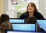 Hazard Middle School (Hazard Independent) counselor Sharon Noble guides 7th-grade students through the Career Cruising section of their ILPs. Photo by Amy Wallot, March 10, 2015