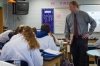 Assistant Principal Kevin Campbell, of Perry County High School, observes a classroom during a Hub visit to East Carter County High School. Photo by Bobby Ellis, Feb. 15, 2017