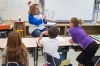 Cindy Storm, a 2nd-grade teacher at Johnson Elementary School (Laurel County) works with students in a reading workshop. Storm called Johnson Elementary, a 2016 National Blue Ribbon School and the smallest school in a relatively large district, "a hidden jewel in the county." Photo by Bobby Ellis, Nov. 18, 2016