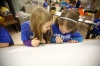 Annelle Scully and Sylvie Martin draw a best friends heart together during Nikki Evertt's art class at Johnson Elementary School (Ft. Thomas Independent).Photo by Amy Wallot, Oct. 21, 2014
