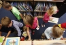 Kindergarten students look for books to check out at Johnson Elementary School (Ft. Thomas Independent).Photo by Amy Wallot, Sept. 17, 2014