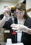 Freshman Brittney Wells experiments with physical and chemical property changes at Dawson Springs High School (Dawson Springs Independent.).Photo by Amy Wallot, Feb. 16, 2010