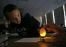 Sixth-grade student Gavin Franks examines an egg with two embryos during JoAnn Hall's science class at Roy G. Eversole Middle School (Hazard Ind.) March 28, 2012.
Photo by Amy Wallot