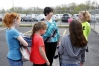 Mann Elementary School (Boone County) Principal Connie Crigger talks with students outside on the playground. Photo by Amy Wallot, May 1, 2014