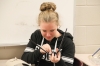 McKenna Hack, an 8th-grade student at Marion County Knight Academy, works on assembling a lamp during the machine tool technology rotation that is part of a semester-long class at the Marion County Area Technology Center. The class gives students an up-close look at the school's advanced manufacturing pathway. Photo by Megan Gross, Oct. 15, 2018