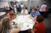Middle school math teachers play the math game Set during the Math Teachers' Circle at Northern Kentucky University. Photo by Amy Wallot, July 20, 2015