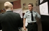 Junior Cody Ramburger prepares for a uniform inspection at McLean County High School. Ramburger, a JROTC cadet, has enlisted in the army. Photo by Amy Wallot, March 12, 2013