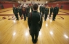 JROTC cadets line up for uniform inspection at McLean County High School. Photo by Amy Wallot, March 12, 2013