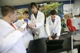 Seniors Dale Sullivan, Garris Stroud, Jeremy Wells and Josh Lindsey review last year\'s rocket in preparation for building this year\'s to enter in the Team America Rocketry Challenge at Muhlenberg County High School. Photo by Amy Wallot, Jan. 6, 2012