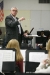 Education Commissioner Terry Holliday directs the band during practice of “O Magnum Mysterium” at Murray High School (Murray Independent). Photo by Amy Wallot, Jan. 11, 2012