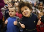 Preschool student Clarence Brodie, right,  dances to Tooty Ta during a Classroom of Excellence celebration at North Park Elementary School (Hardin County). Photo by Amy Wallot, Feb. 27 2014