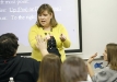 Jenn Crase teaches students how to find the slope between two points during her pre-algebra class at South Oldham Middle School (Oldham County) Feb. 7, 2011. Crase is a recipient of the Presidential Award for Excellence in Mathematics and Science Teaching. Photo by Amy Wallot