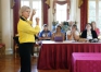 Kentucky First Lady Jane Beshear spoke with a group of educators about the importance of art education and shared what living in the Governor\'s Mansion is like during a recent tour. Photo by Amy Wallot, July 9, 2014