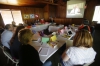 Teachers listen to a video featuring Holocaust survivor Irving Roth. Photo by Amy Wallot, June 25, 2015