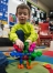 Kindergarten student Jack Carson works on his building skills in his class. Photo by Bobby Ellis, Dec. 8, 2016