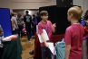 Charles Russell Elementary School (Ashland Independent) 6th-grade students Kaleb Kohut and Eli Miller practice before their presentation on a  digital driver's license app. Photo by Amy Wallot, March 26, 2015