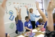 Debbie Smith asks for a show of hands during her 2nd/3rd-grade class at William H. Natcher Elementary School (Cloverport Independent) Dec. 9, 2010.Photo by Amy Wallot