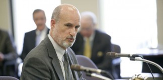 Associate Commissioner Larry Stinson speaks to the Kentucky Board of Education during its meeting April 13, 2011 about proposed recognition and assistance for schools and districts under the new assessment and accountability system. Photo by Amy Wallot