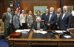 Gov. Steve Beshear this week signed House Bill 180 which requires the Kentucky Board of Education to establish a statewide effectiveness system for all certified personnel starting in the 2014-15 school year. Photo by Amy Wallot, April 15 , 2013