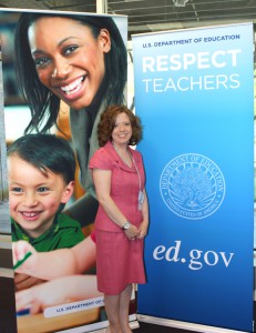 Kentucky Teacher of the Year Kristal Doolin during her visit to Washington D.C. at the library for the Department of Education.