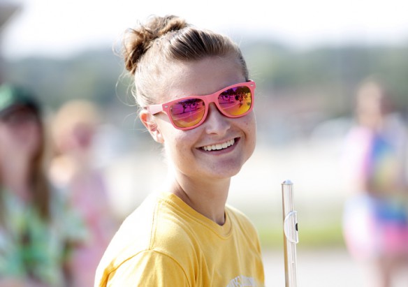 Flute player Gabby Clover is a sophomore this fall. Photo by Amy Wallot, July 29, 2014