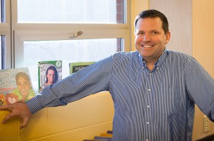 James Allen, librarian at Eminence Independent, recently was named as president of the Kentucky Association of School Librarians. Photo by Donnie Piercey, Jan. 6, 2016