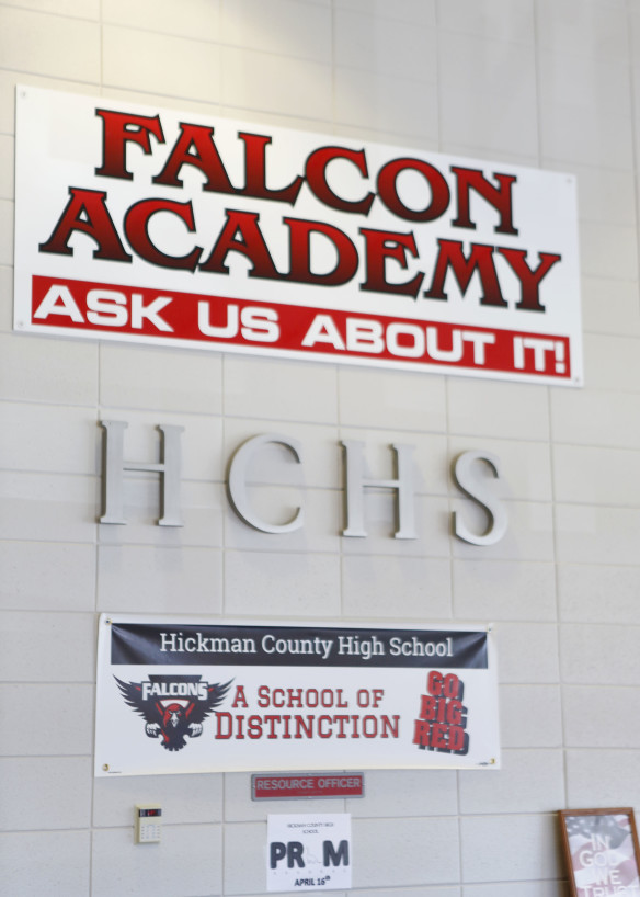 Falcon Academy is in its sixth year at Hickman County High School. It is a dual credit program that district leaders credit with increased student attendance, a decrease in office discipline referrals and an increase in the district's graduation and college- and career-readiness rates. Photo by Becky Blessing, Feb. 4, 2016.