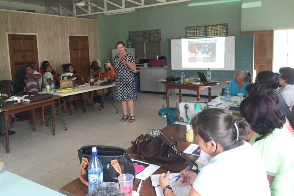 Holly Bloodworth, a National Board certified teacher and 2014 Kentucky Teacher of the Year, conducted professional development for principals and teacher leaders in Belize. Photo courtesy of Bonnie Higginson