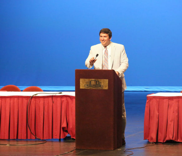 Kentucky Commissioner of Education Stephen Pruitt delivered the Keynote address at the first Kentucky Arts Summit in Owensboro. Photo courtesy of Tanya Bromley 