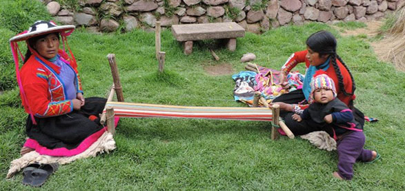 Weavers work on a piece of cloth in Cuzco, Peru. Retired Pulaski County High School teacher Esther Lee Barron says teachers need to help their students see beyond their own culture and race. Submitted photo by Daudi and Cathlene Strong
