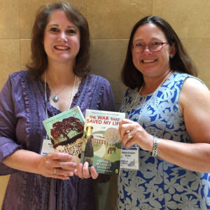 Kathy Mansfield recently got to meet one of her literary rock stars, 2016 Newbery Honor winner Kimberly Brubaker Bradley. Photo submitted by Kathy Mansfield