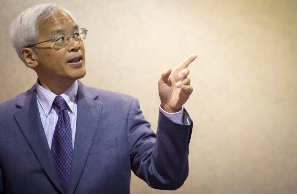 Brian Gong, a former associate commissioner at the Kentucky Department of Education and an expert on accountability systems and related policies, makes a point during a meeting of KDE's Accountability Steering Committee. Gong is serving as a facilitator for the committee, which will make recommendations on what Kentucky's new accountability system will look like. Photo by Bobby Ellis, July 25, 2016