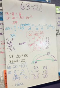 Here is one example of a recent numbers talk held in Tiffany McGuire's classroom in Bellevue Independent. Submitted photo by Tiffany McGuire