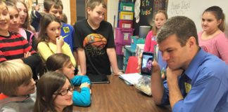 Crittenden County students talk to students in Guatemala using FaceTime. During these Study Buddy sessions, the Crittenden County students get to practice their Spanish while the Guatemalan students work on their English. Submitted photo by Denise Johnson