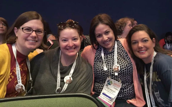 Kentucky school librarians, from left, Renee Hale of Warren County, Amanda Hurley of Fayette County, Lori Hancock of The Lexington School and Tara Griffith of Barren County attend the Youth Media Awards announcements at the American Library Association's Midwinter Meeting in Atlanta. Submitted photo by Kathy Mansfield, Jan. 23, 2017