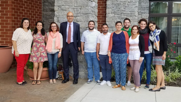 The Visiting Teachers from Spain for the 2016-17 school year include, from left, María del Carmen Pinilla Martínez de Salinas (Fleming County), Lucía Fraile Villacorta (Fayette County), Celia Manzano Gil (Fayette County), Carlos Berrozpe (education adviser from the Embassy of Spain), Alfonso De Torres Núñez (Kentucky Department of Education world languages consultant), Francisco Luque Aranda (Bath County), María Mato Fresán (Fayette County), Juan Milla Torres (Fayette County), María Dolores Baeza Alzamora (Barbourville Independent), Irene Bermejo Cobarro (Fayette County) and Cristina Tubio Estrabón (Fayette County). Not present in this picture, Nuria Rincón Vega (Boone County). Photo submitted by Alfonso De Torres Núñez