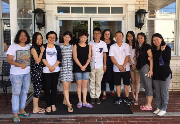 The Visiting Teachers from China for the 2016-17 school year include, from left, Xiong Renli (Fayette County), Wei Xiaocheng (Frankfort Independent), Wang Wen (Woodford County), Liang Guangxia (Frankfort Independent), Diao Yitong (Woodford County), Cheng Labing (Beechwood Independent), Carrie Wheeler (UKCI K-12 teacher coordinator), Xu Jimin (Woodford County), Li Yang (Beechwood Independent), Yang Xiaoye (Rowan County) and Li Chun (Fayette County). Photo submitted by Carrie Wheeler