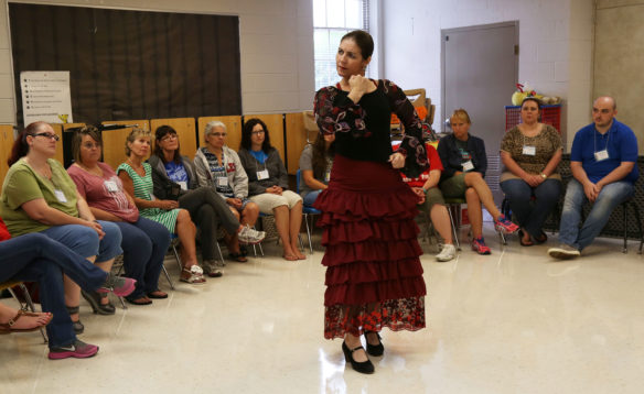 Flamenco Dancer Graciela Perrone performed for teachers at a 2015 Arts Integration Academy in Murray. These academies, which are offered at rotating sites throughout the Commonwealth, a are active, process based, practical, standards-aligned, and are led by faculty that includes professional artists. Submitted photo courtesy of the The Kentucky Center for the Performing Arts