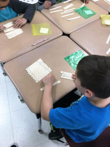 This student is engaged in a self-assessing activity on multiplication facts created by the teacher. Submitted photo by Emily Chandler