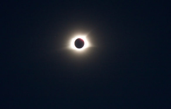 Bullitt East engineering student Maddie Back captured the total solar eclipse that occurred on Aug. 21. Photo by Maddie Back