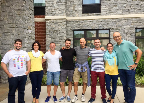 The Visiting Teachers from Spain for the 2017-18 school year include, from left, Alfonso De Torres Núñez (Kentucky Department of Education world languages consultant), Trinidad González Dopazo of Henry County High School, Carlos Segura Peris of Bryan Station Middle School (Fayette County), José Luis Palao Lacalle of Collins Elementary (Boone County), José David Del Río García of Lincoln County High School, Carlos Pascual Soler of Cardinal Valley Elementary (Fayette County), Elena Rodríguez Luengo of Northern Elementary (Fayette County), and Carlos Berrozpe (education adviser from the Embassy of Spain). Not present in this picture, Larry Ewulu Navarro of Liberty Elementary (Fayette County) and Ana Isabel Franco López of Northern Elementary. Photo submitted by Alfonso De Torres Núñez