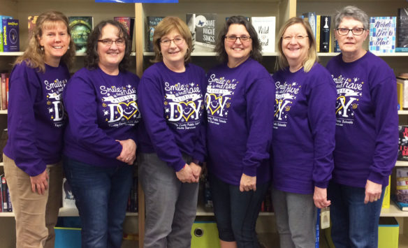The Fayette County Public Schools media services team includes, from left, Rachel Sloan, Frankie Langdon, Margaret Roberts, Nancy Ward, Joni Maloney and Karen Goocey. Submitted photo